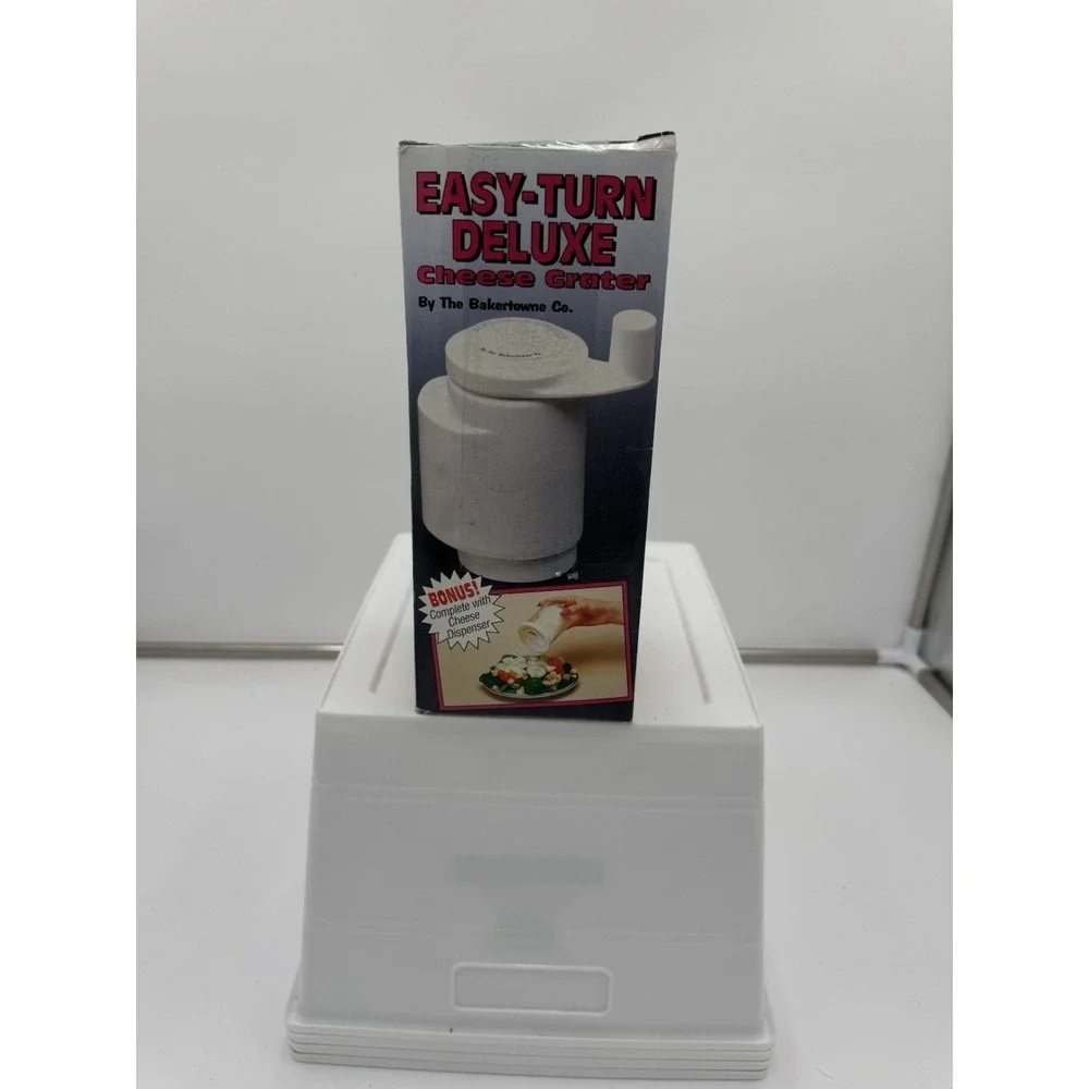 EASY-TURN‎ CHEESE GRATER BY THE BAKERTOWNE CO. W/ CHEESE DISPENSER NEW IN BOX